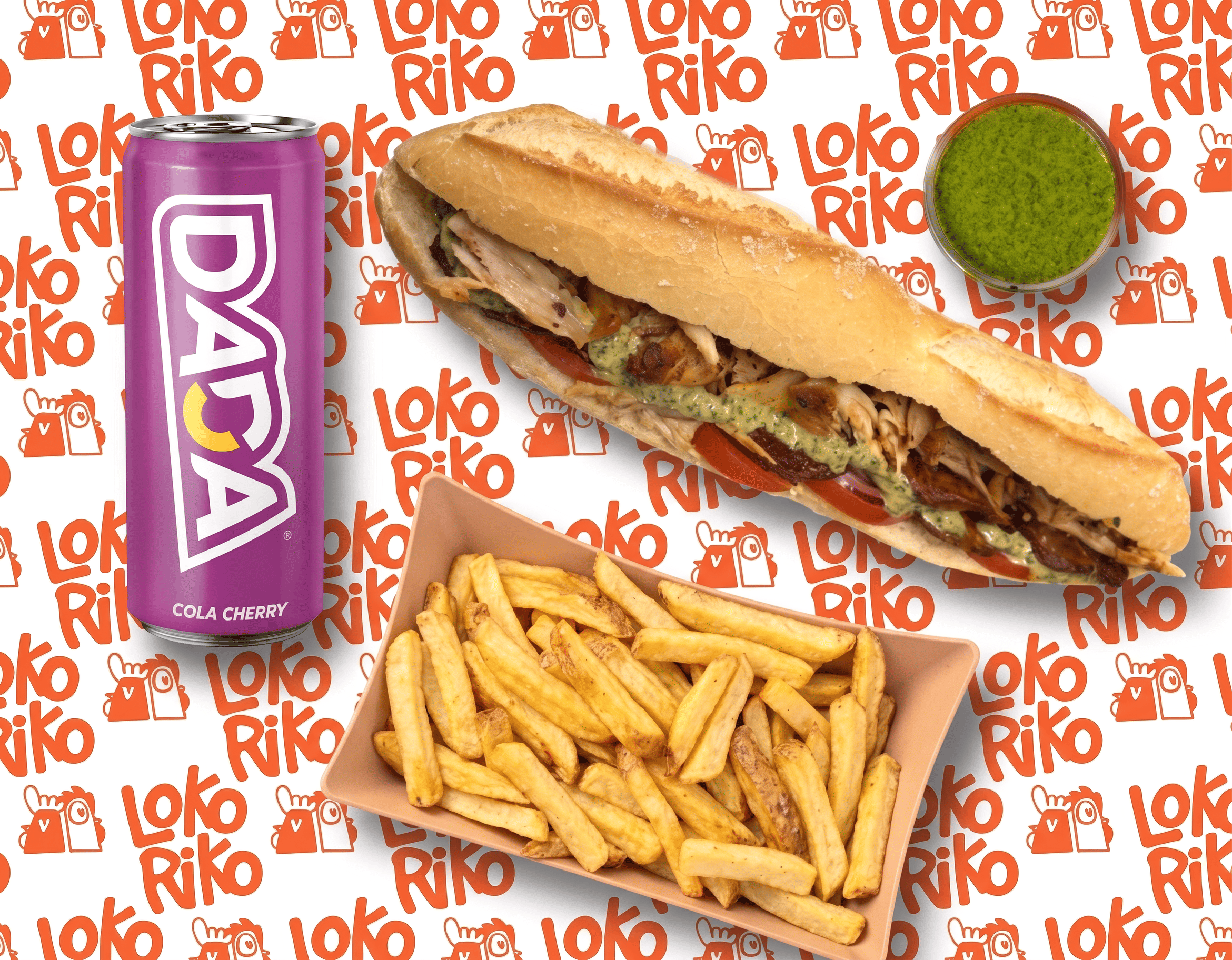 Menu Sandwich Émincé de poulet alloko